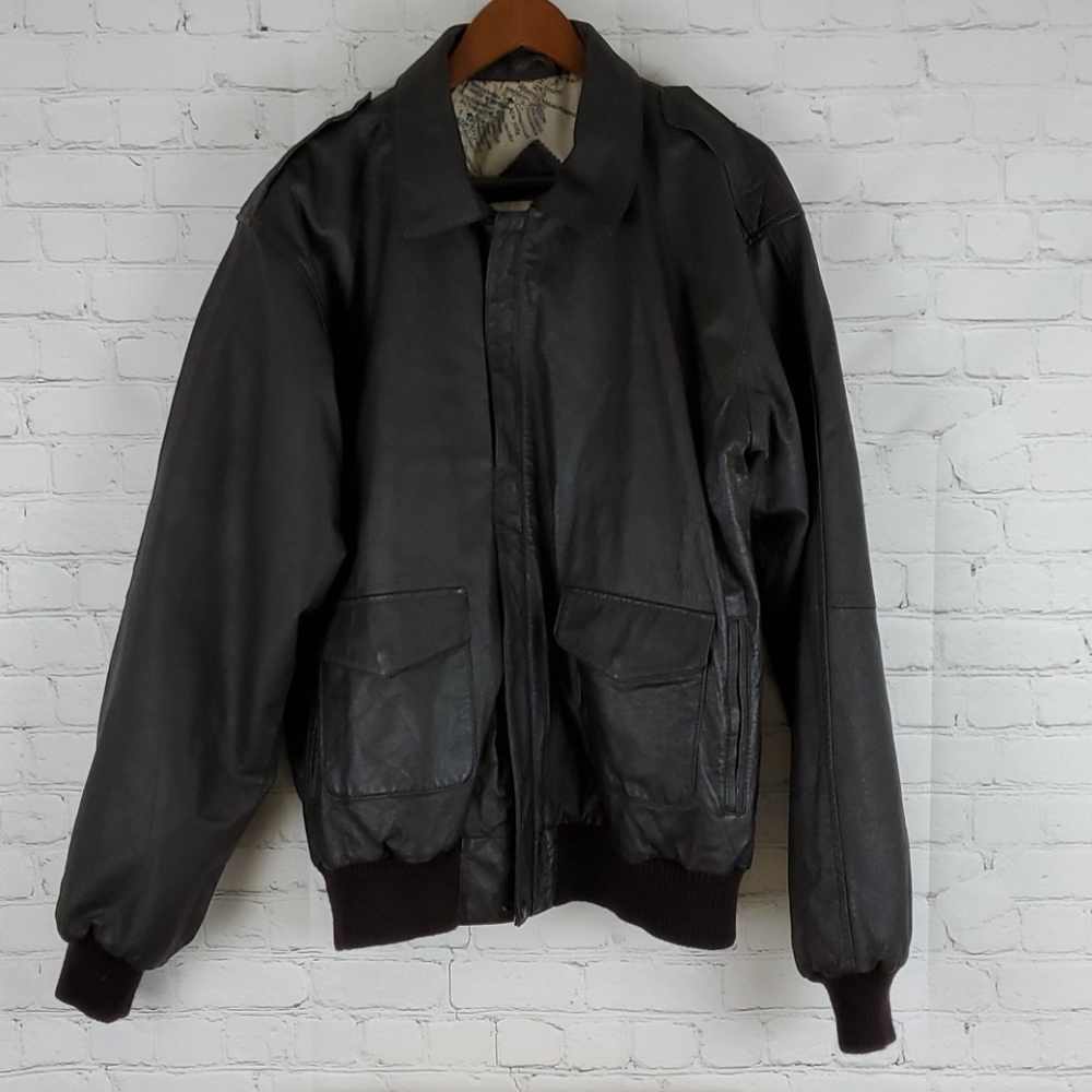 Burks Bay Leather Flight Jacket